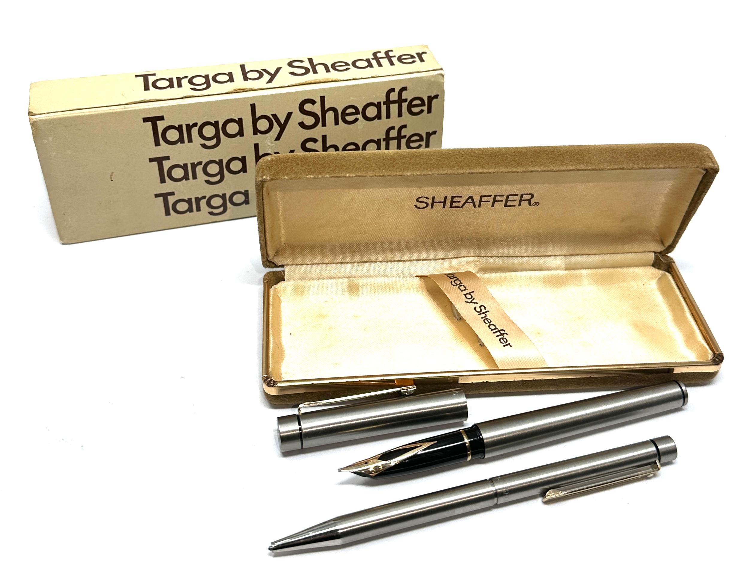 Sheaffer Targa 1005 Ballpoint & Fountain Pen 14ct gold fountain pen - Image 2 of 4