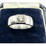 18ct gold diamond band ring diamond measures approx 5.25mm est 50-60 pt diamond weight of ring 8.5g