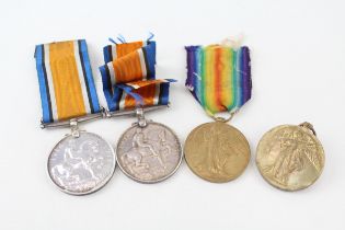 WW1 Medals x 4 Named Wr 4660 Cpl H.Worthy D.L.I M2 020272 Pte. A. Wright