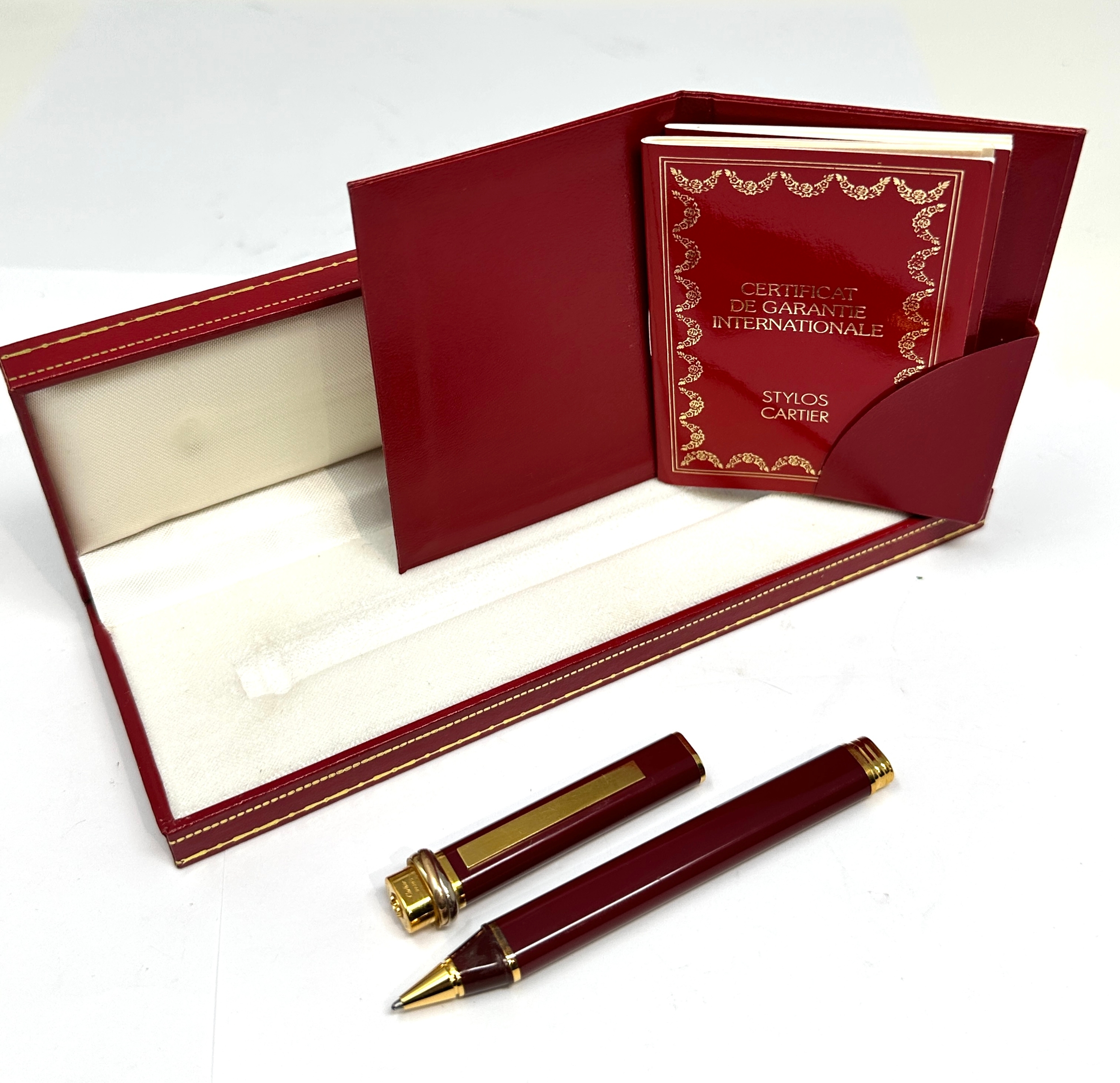 Boxed must de Cartier ball point pen original boxed and booklet - Image 4 of 5