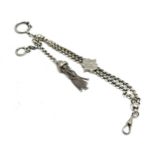 Antique silver albertina watch chain xrt tested as silver weight 23g