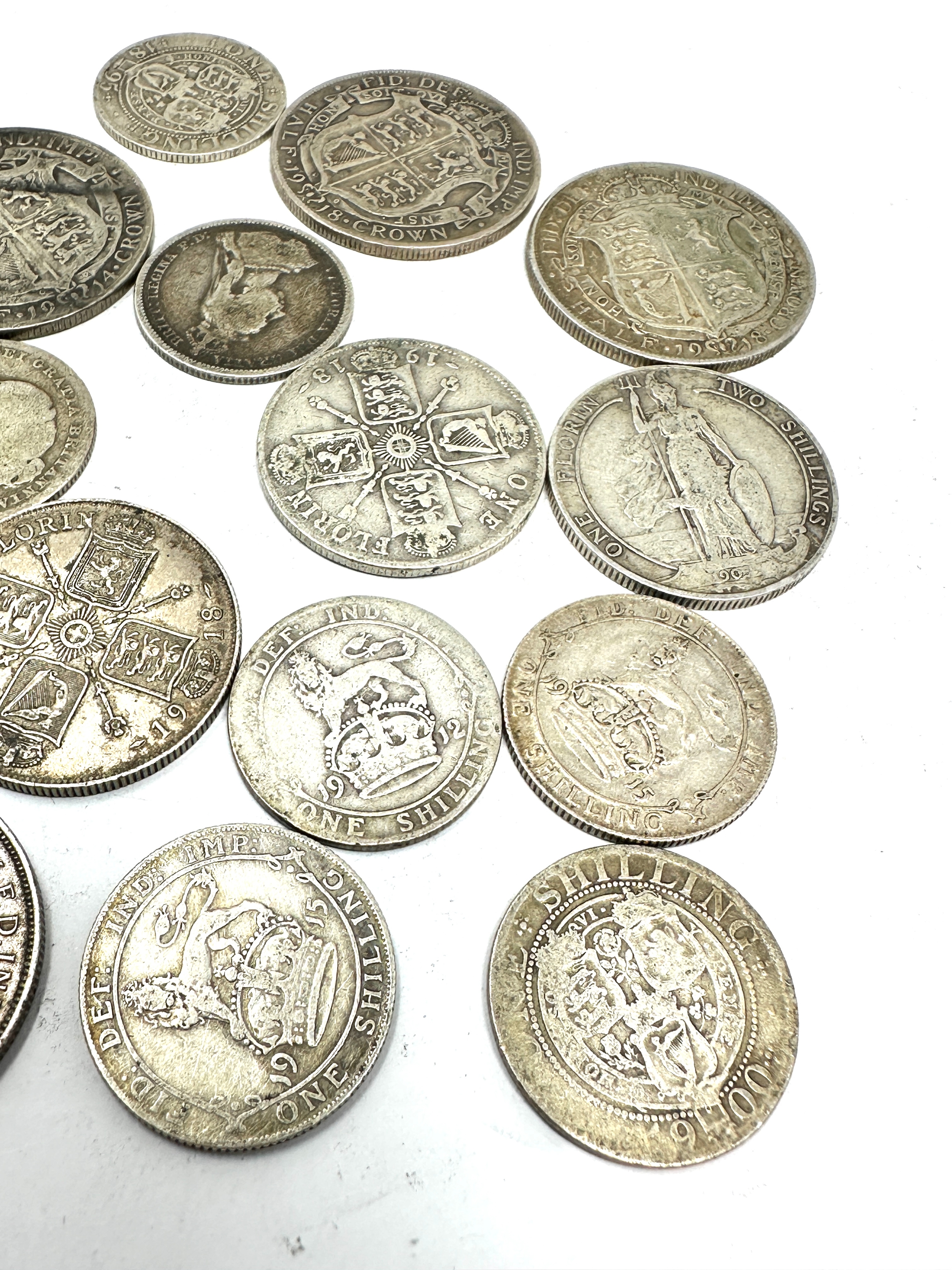 selection of pre 1920 silver coins inc half crowns florins shillings - Image 3 of 3