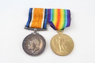 WW1 Mounted Medal Pair Officer Named Lieut. A.V Woodman R.N.V.R