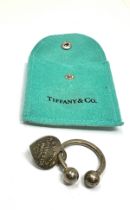 Tiffany & Co Sterling Horseshoe Key Ring - Please Return to NY heart Tag weight 21g