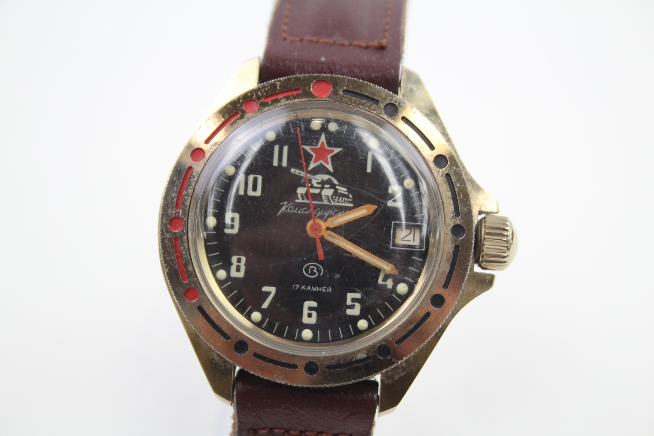Vostok Amphibia Vintage Wristwatch Gold Tone Automatic WORKING - Image 2 of 5