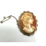 9ct gold cameo brooch weight 5.3g