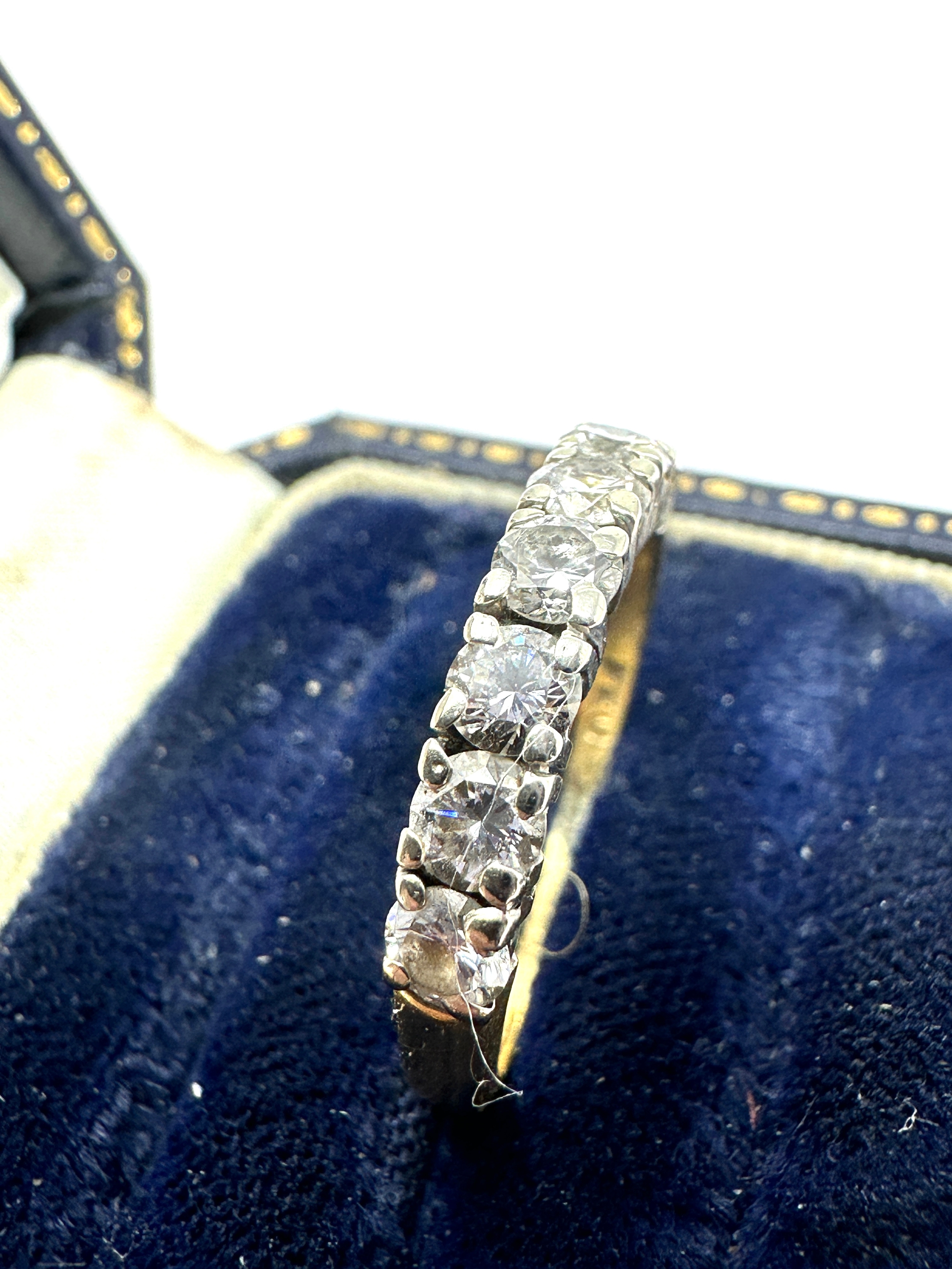 millenium 18ct gold diamond half eternity ring weight 3.20g - Image 2 of 3