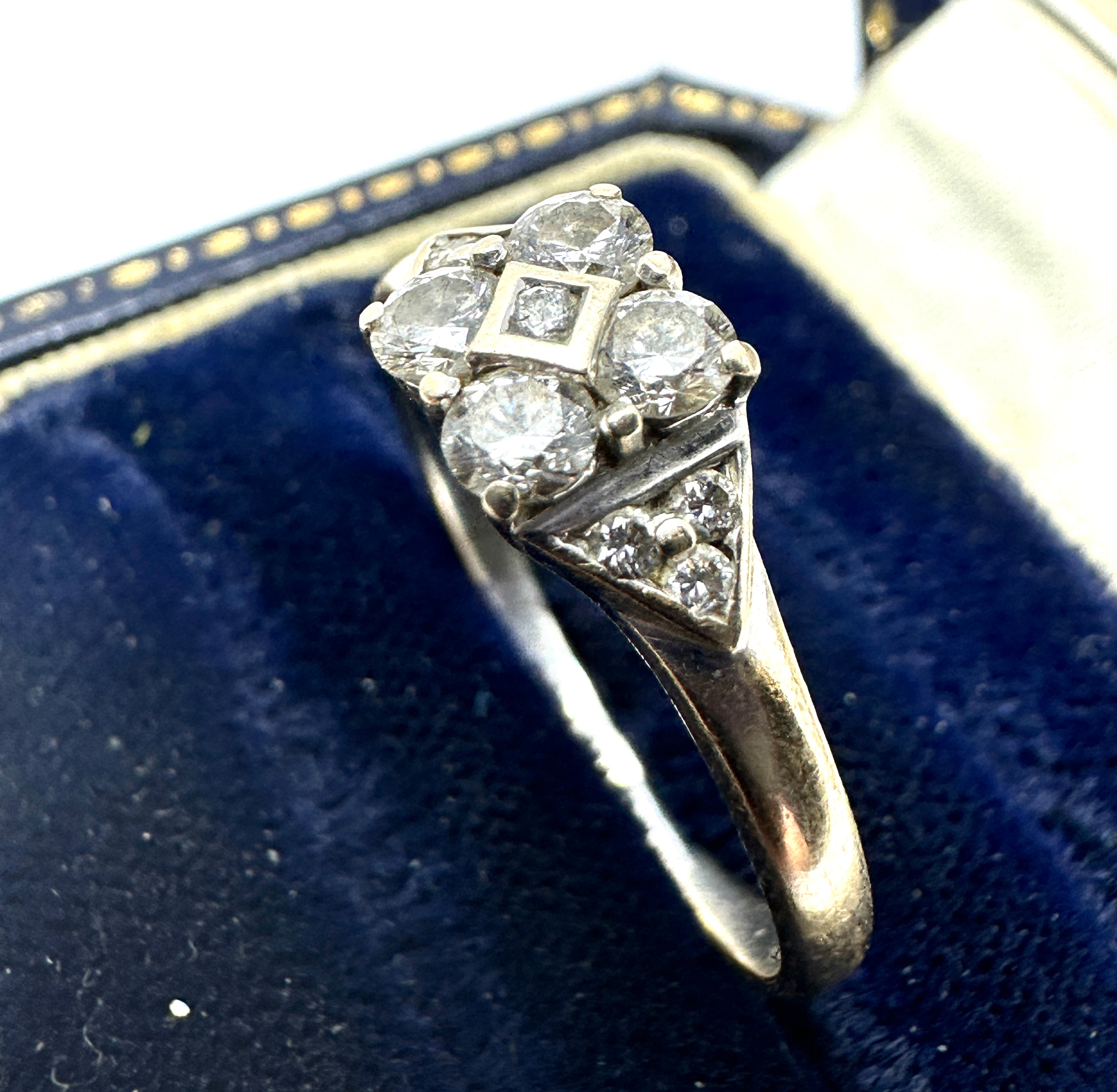 18ct white gold diamond ring set with 0.50ct diamonds weight 3g - Image 3 of 4