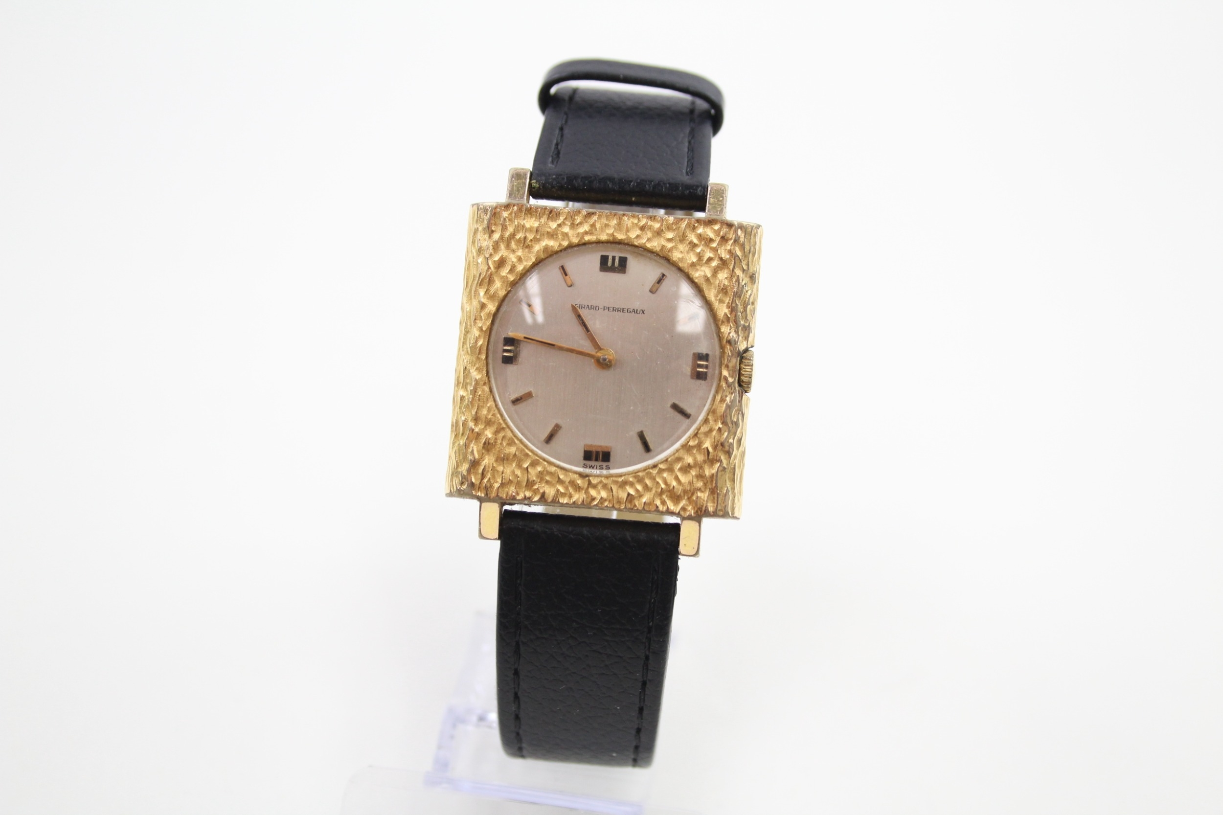 Girard Perregaux c. 1970s Gold Tone Wristwatch Hand Wind WORKING