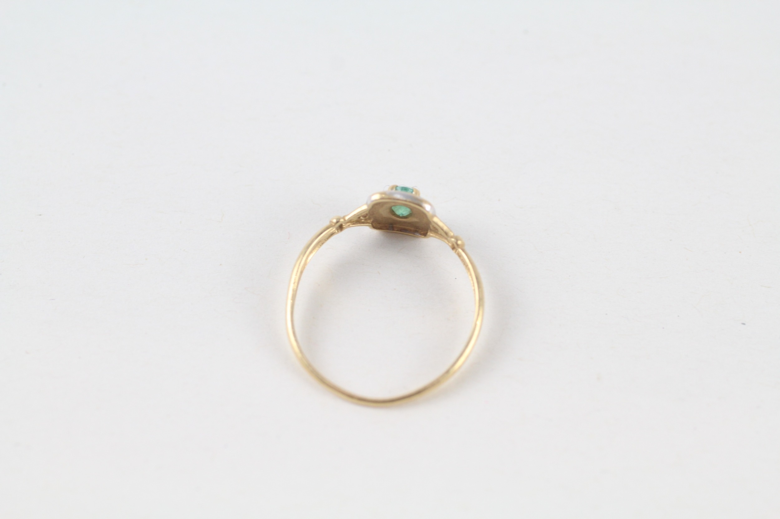 18ct gold emerald ring (1.2g) - Image 4 of 4