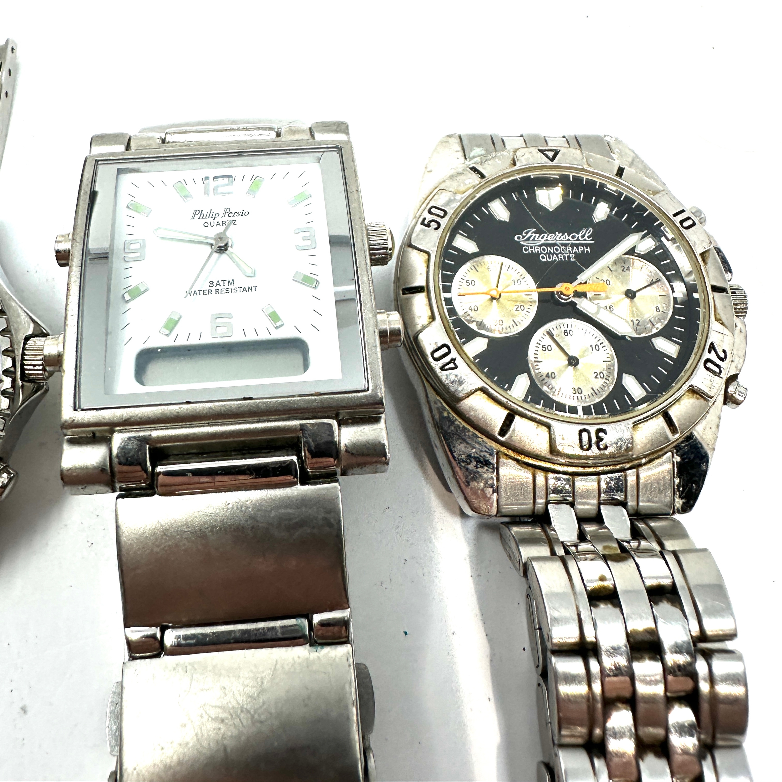 selection of chronograph wrist watches inc ellesse philip persio ingersoll spares or repair - Image 5 of 5