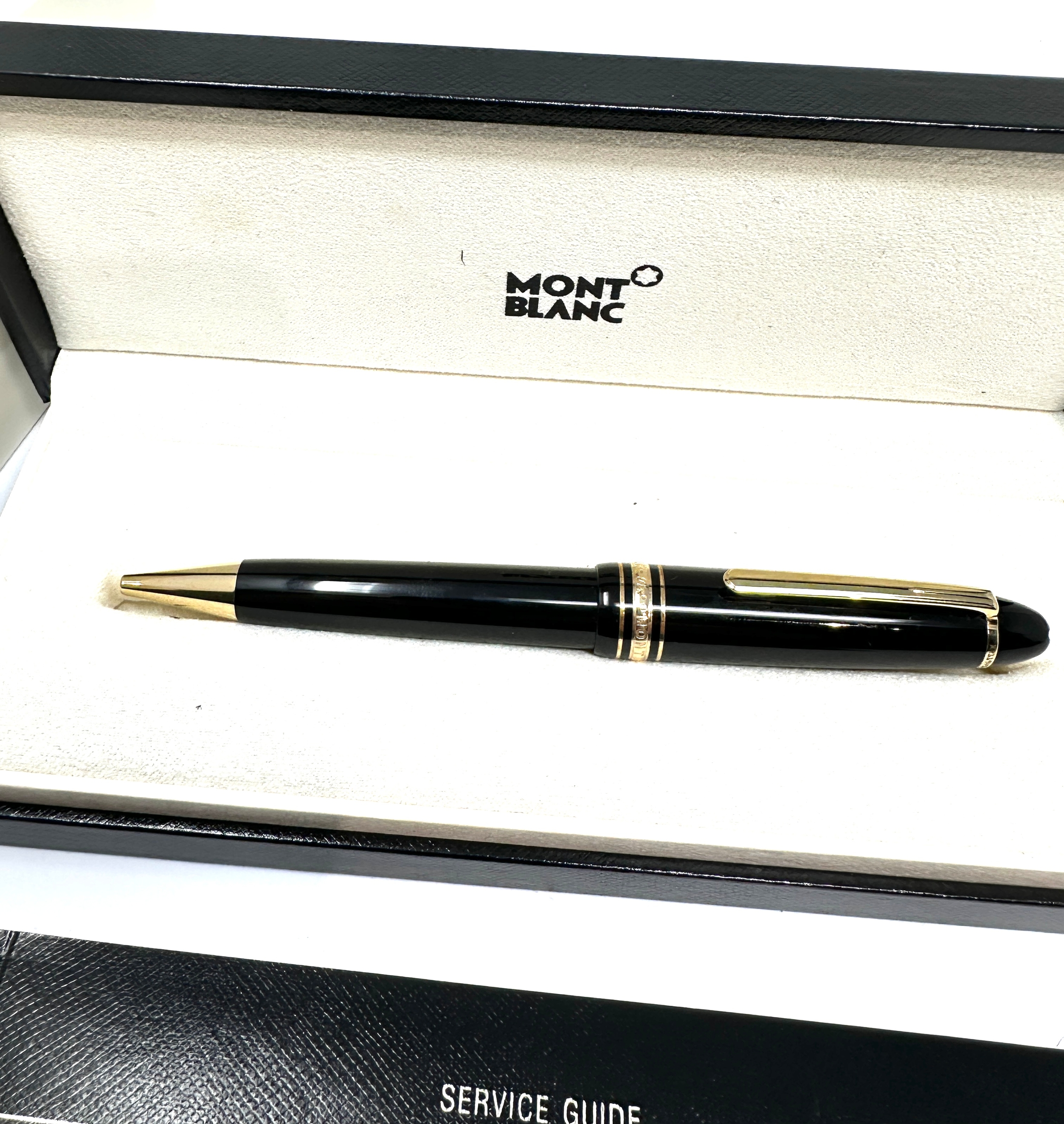 Boxed as new Mont blanc large black roller ball pen - Image 3 of 5