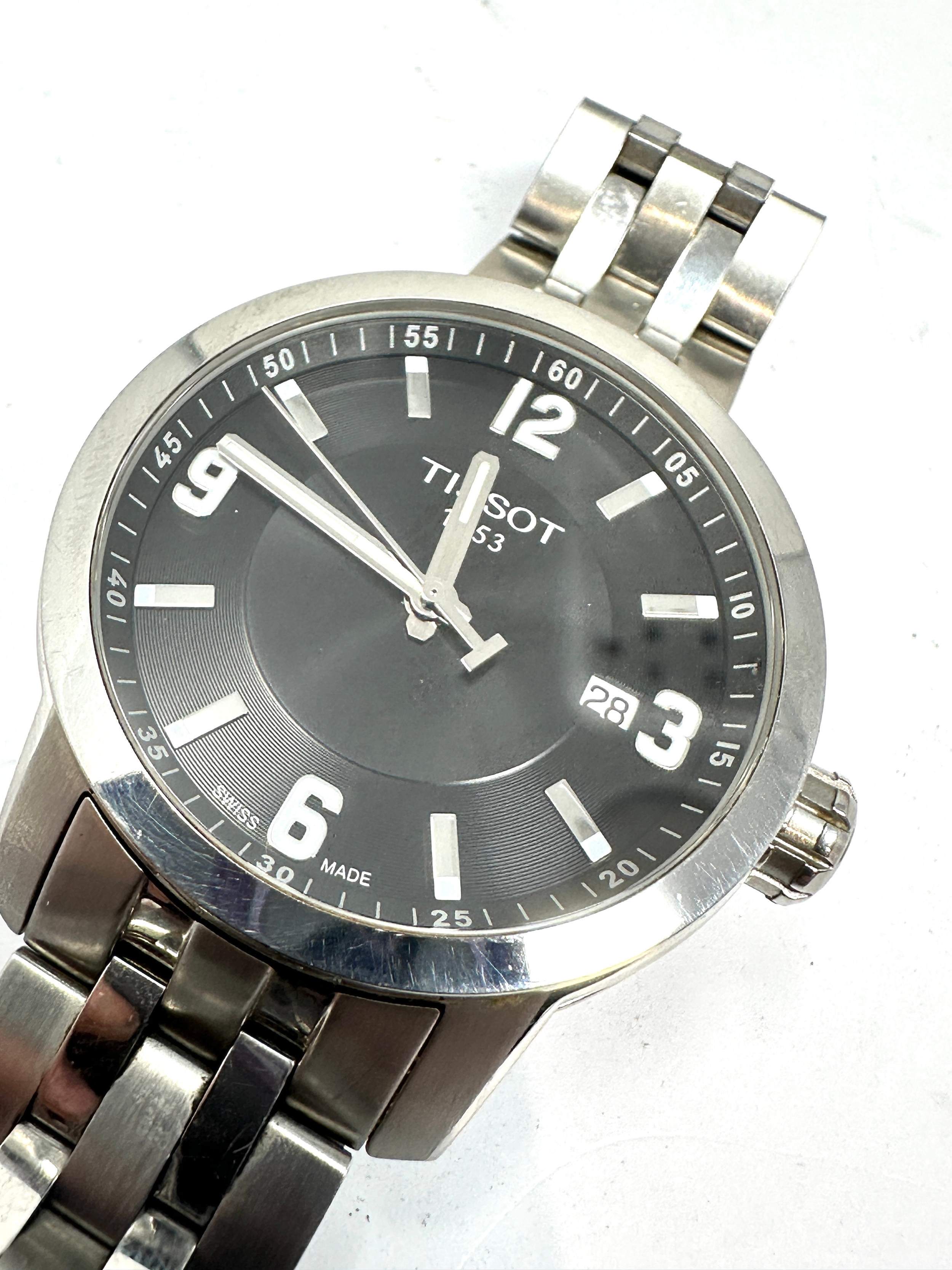 Gents Tissot 1853 quartz to55410a the watch does tick - Image 3 of 5