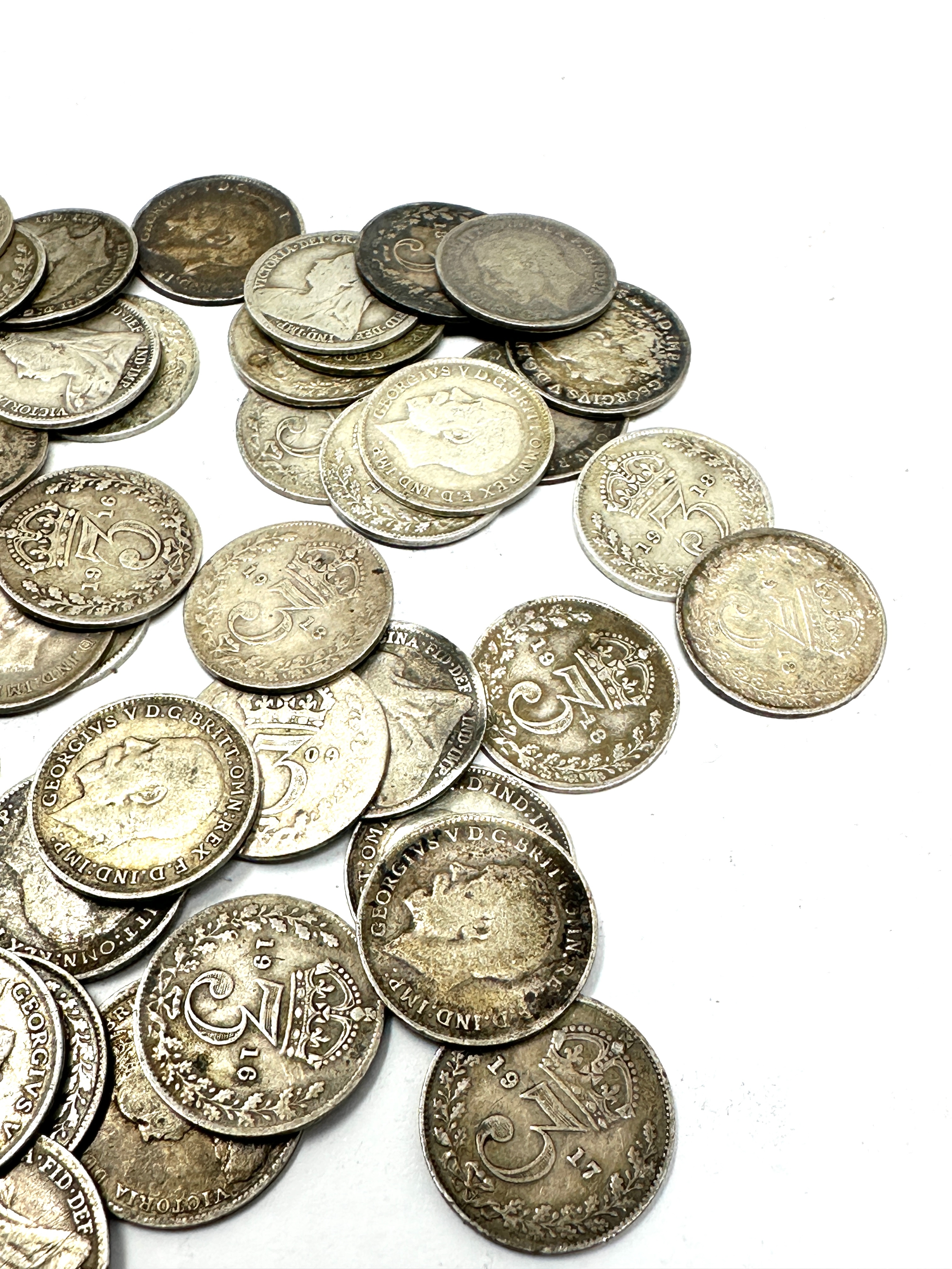 selection of pre 1920 silver three pence coins - Image 4 of 4