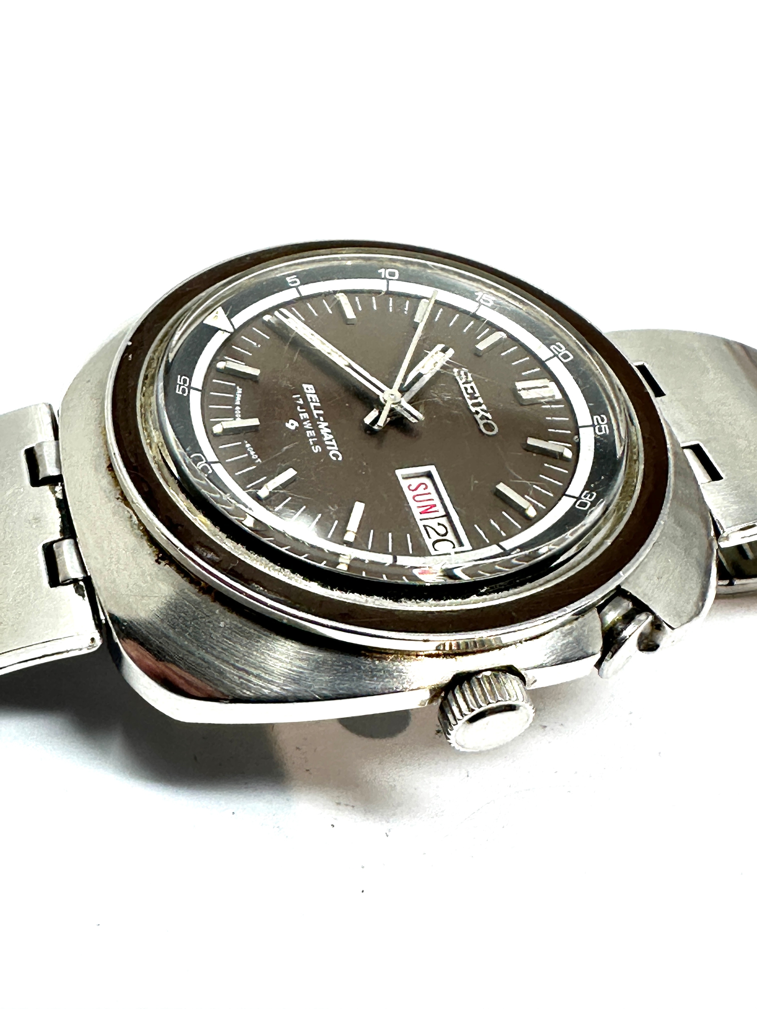 Vintage gents seiko bell-matic wristwatch 4006-6020 the watch is ticking - Image 2 of 5