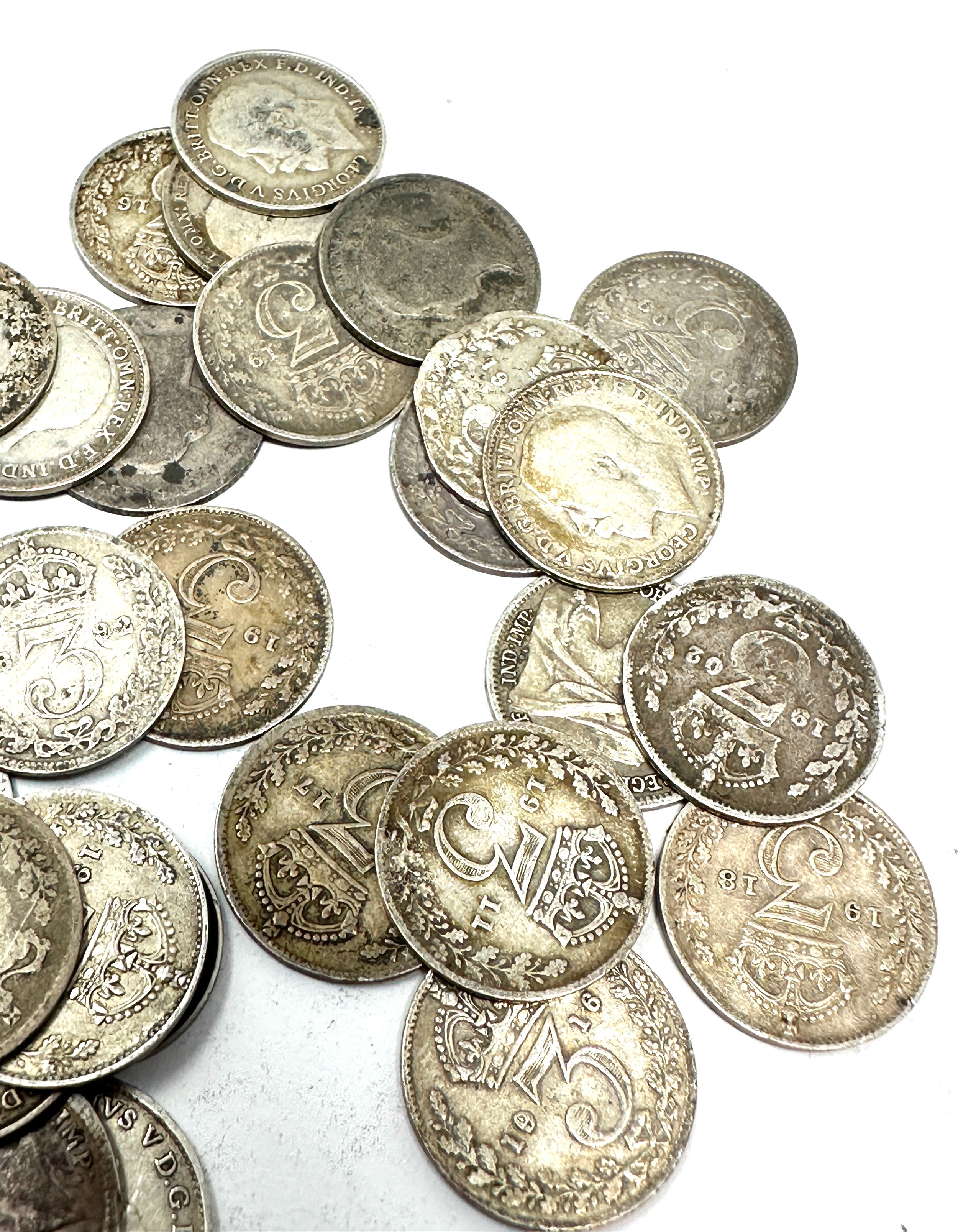 selection of pre 1920 silver three pence coins - Image 4 of 5