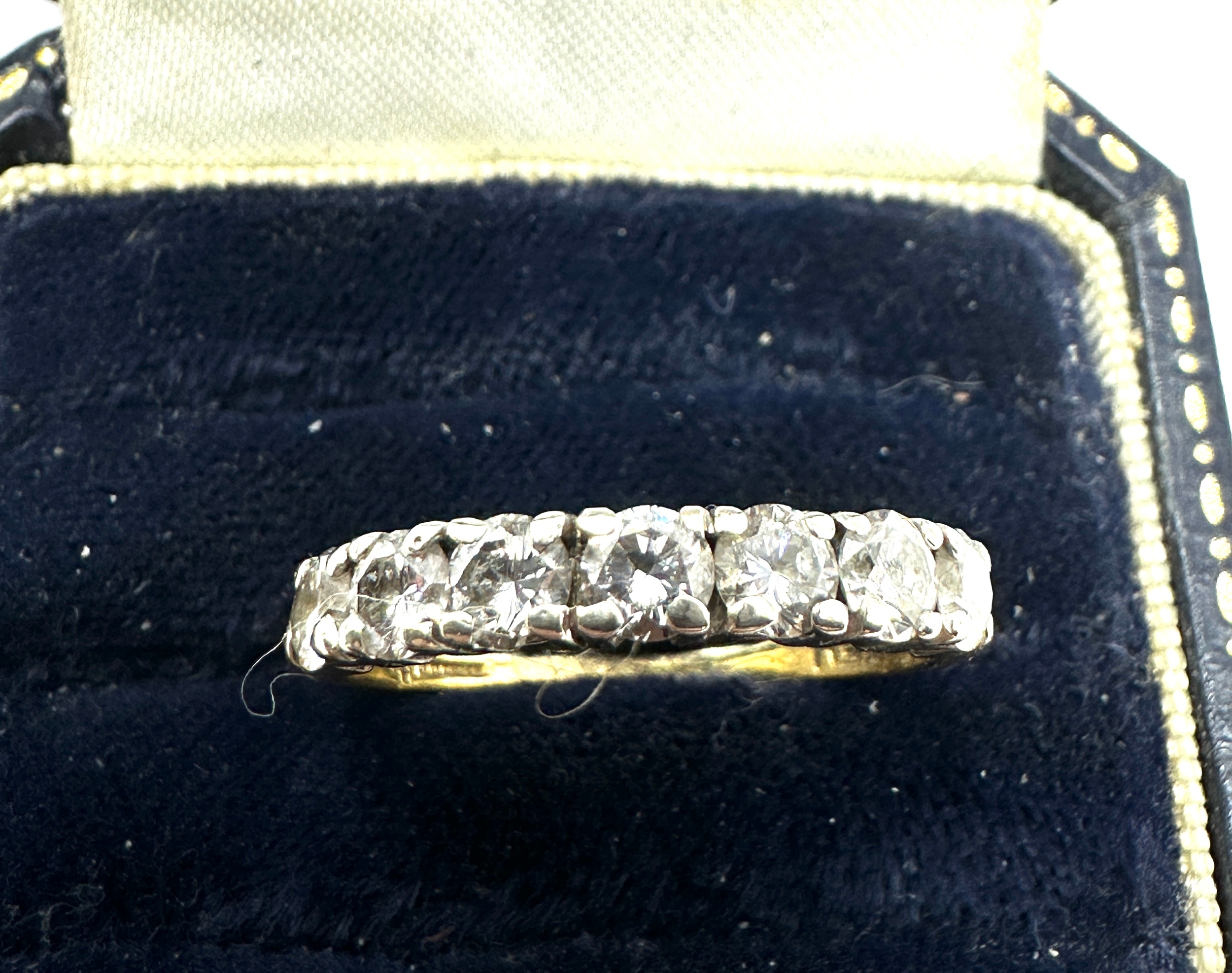 millenium 18ct gold diamond half eternity ring weight 3.20g