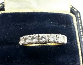 millenium 18ct gold diamond half eternity ring weight 3.20g