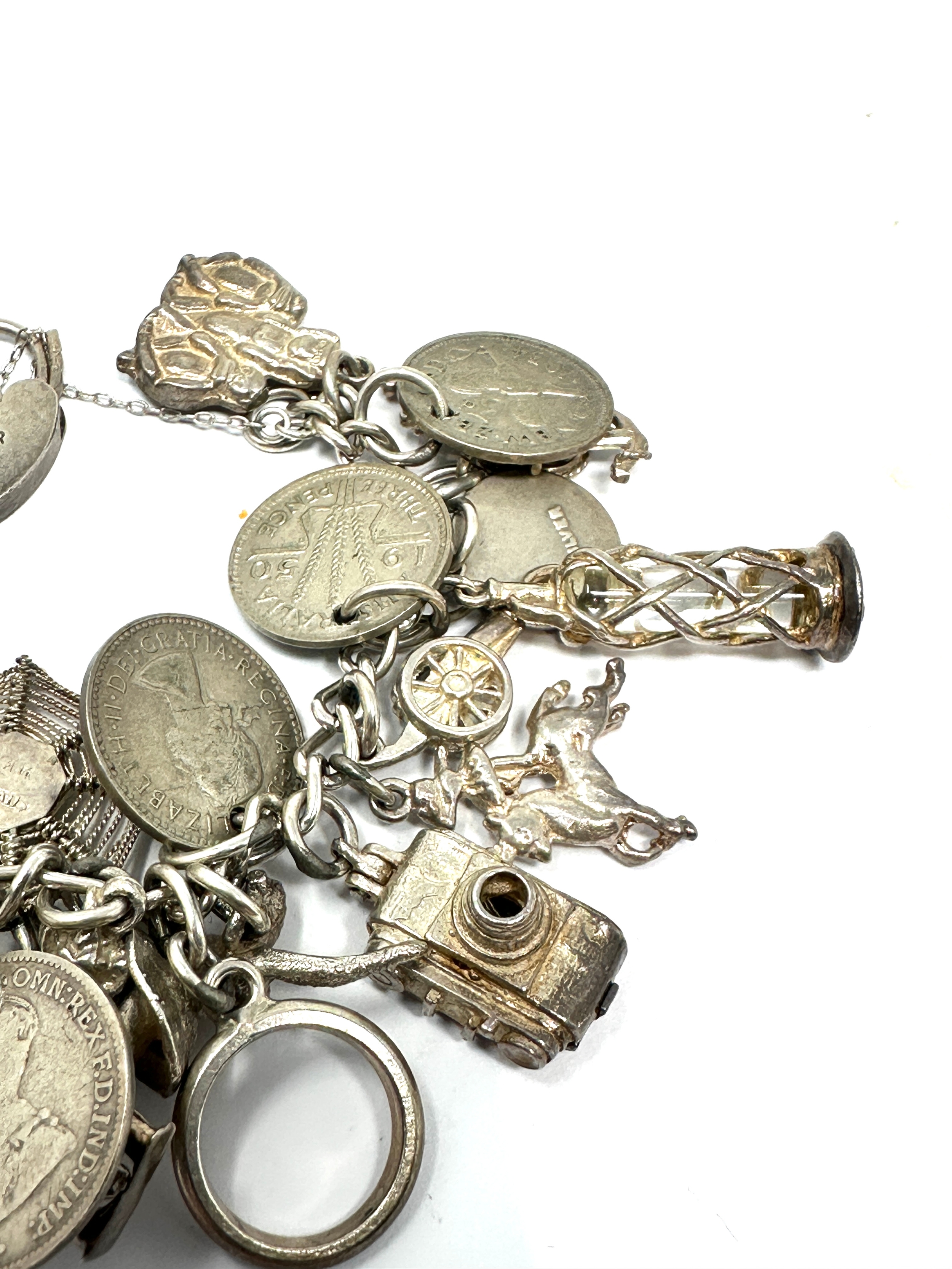 Vintage silver charm bracelet and charms weight 78g - Image 3 of 4