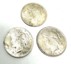 3 silver liberty one dollars