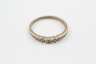 9ct gold diamond half eternity ring, channel set (1.3g)