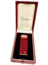 Boxed Cartier cigarette lighter original box & booklets