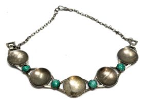 Continental vintage stone set choker necklace hallmarked 800 ag 50 measures approx 40cm when