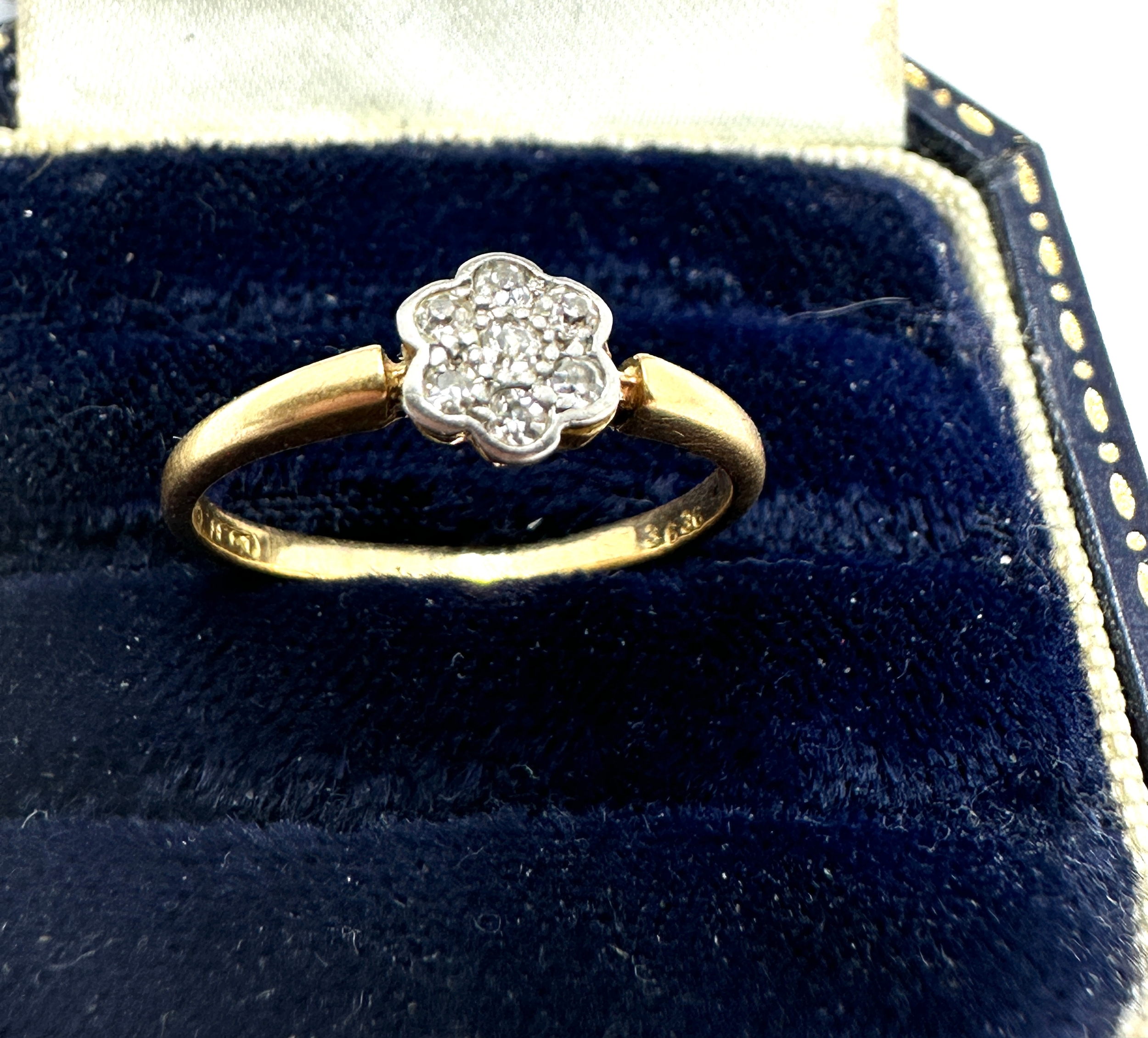 antique 18ct gold diamond ring weight 2g