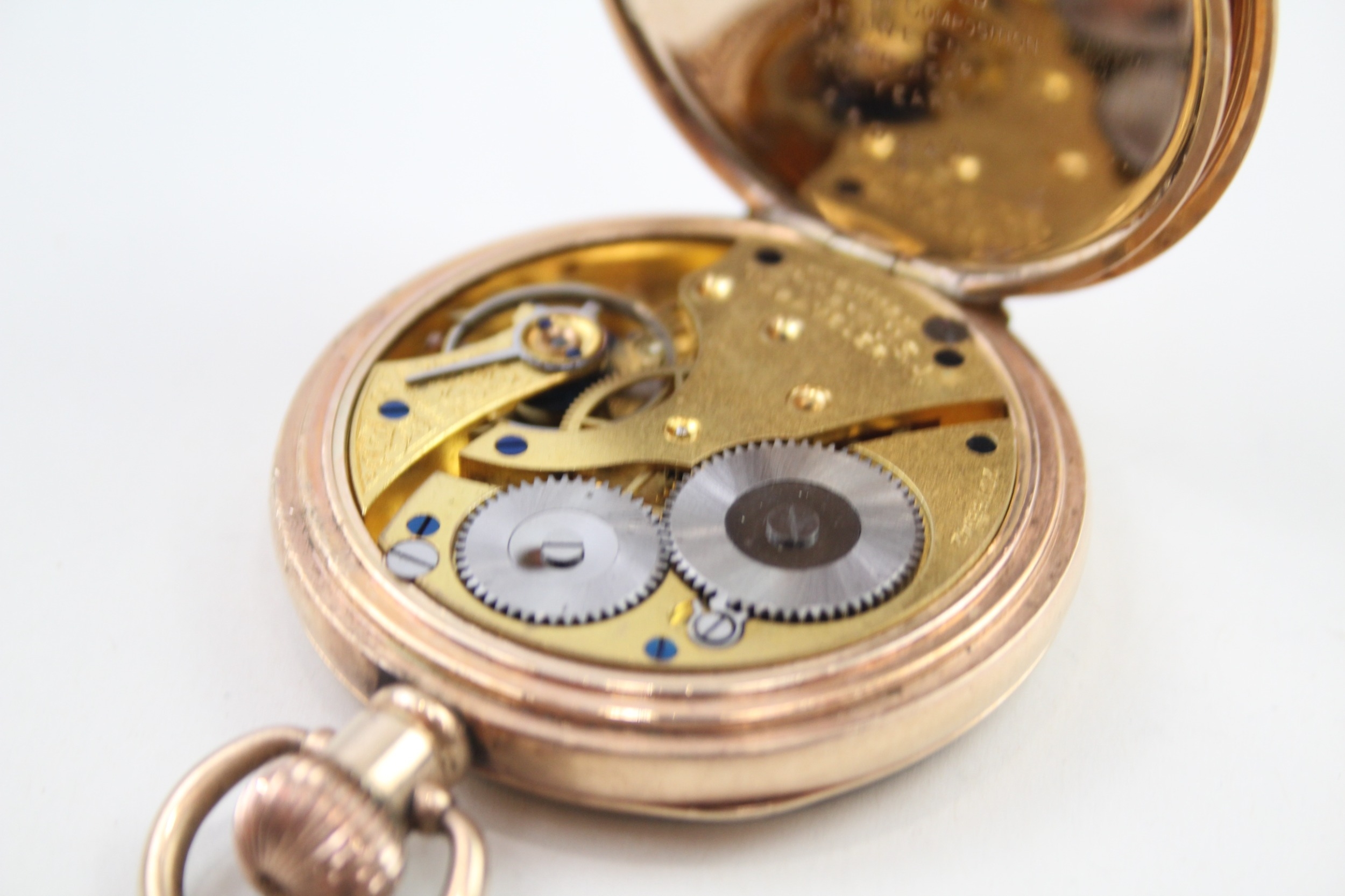 Mens Waltham Open Face POCKET WATCH Rolled Gold Hand Wind Working - Image 5 of 7