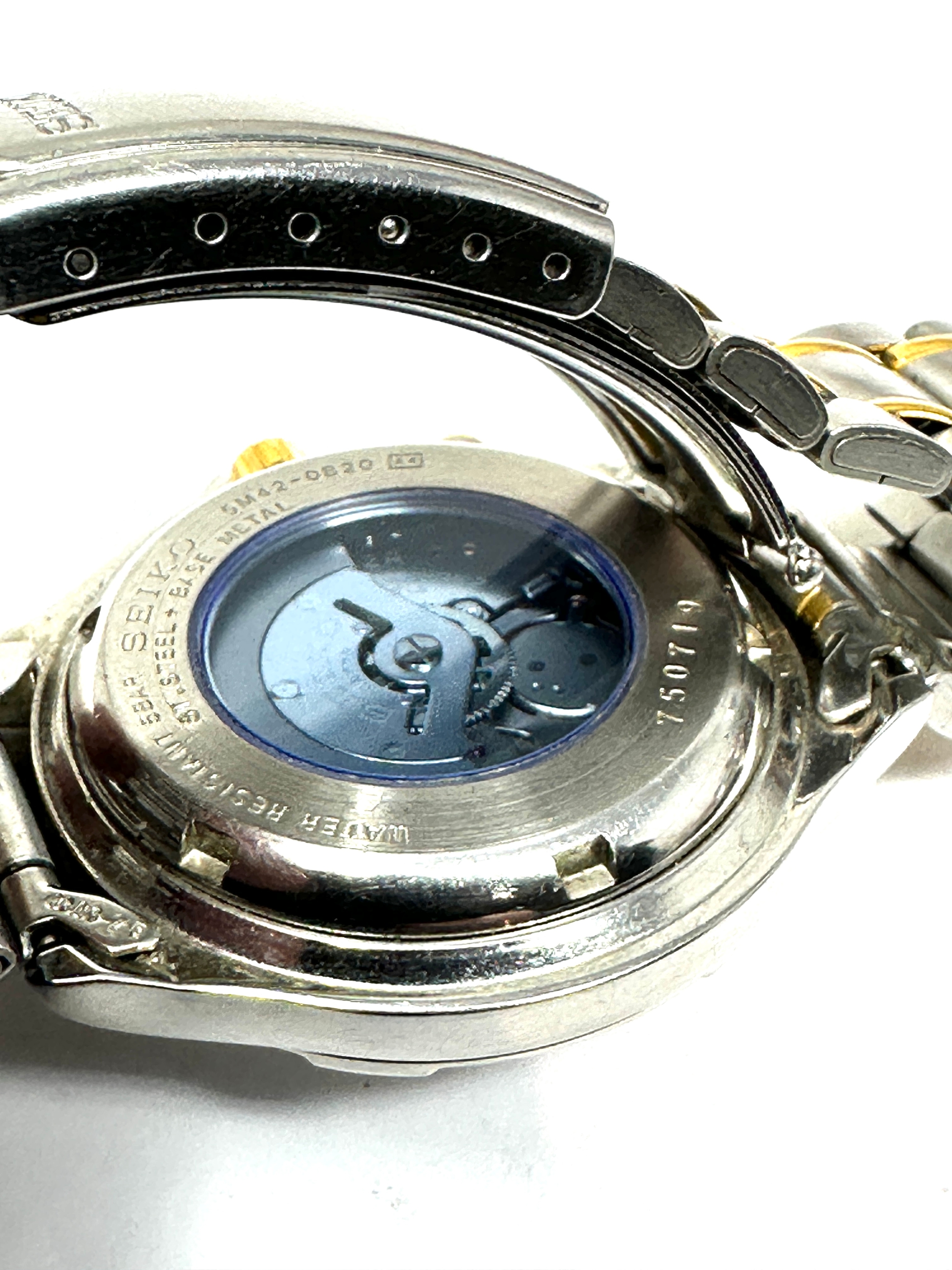 Gents Seiko kinetic sq 50 the watch does tick - Image 3 of 3