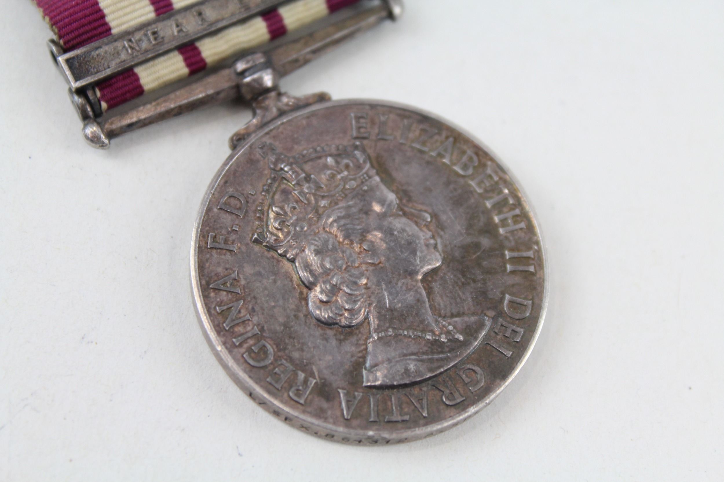 ER.II N.G.S Medal Near East Named L/SFX864312 A. Spencer E.M(A)I. R.N - Image 3 of 8