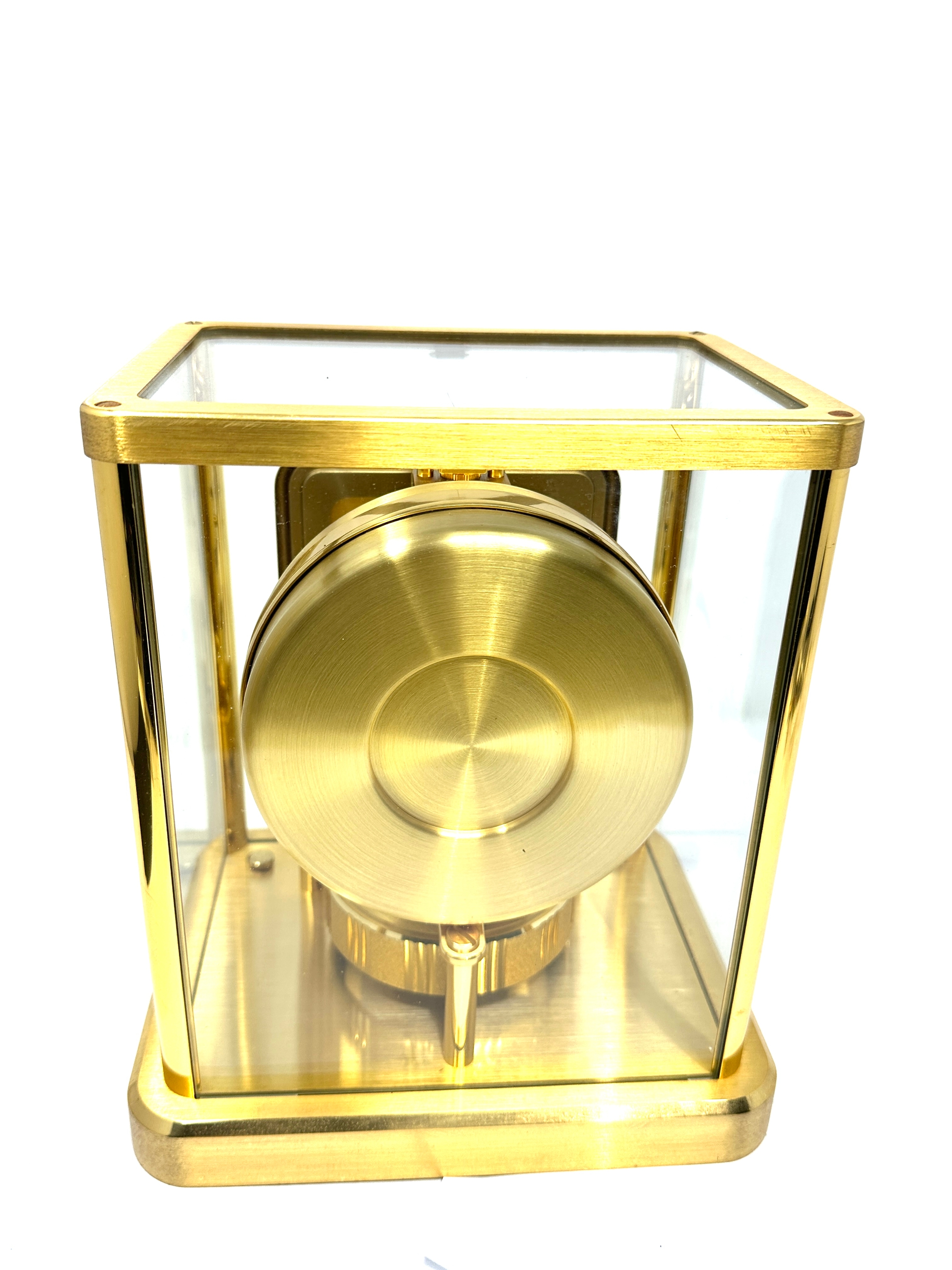 Jaeger lecoultre Atmos 13 jewel 540 brass & glass mantel clock measures approx height 23cm by 20cm - Image 4 of 6