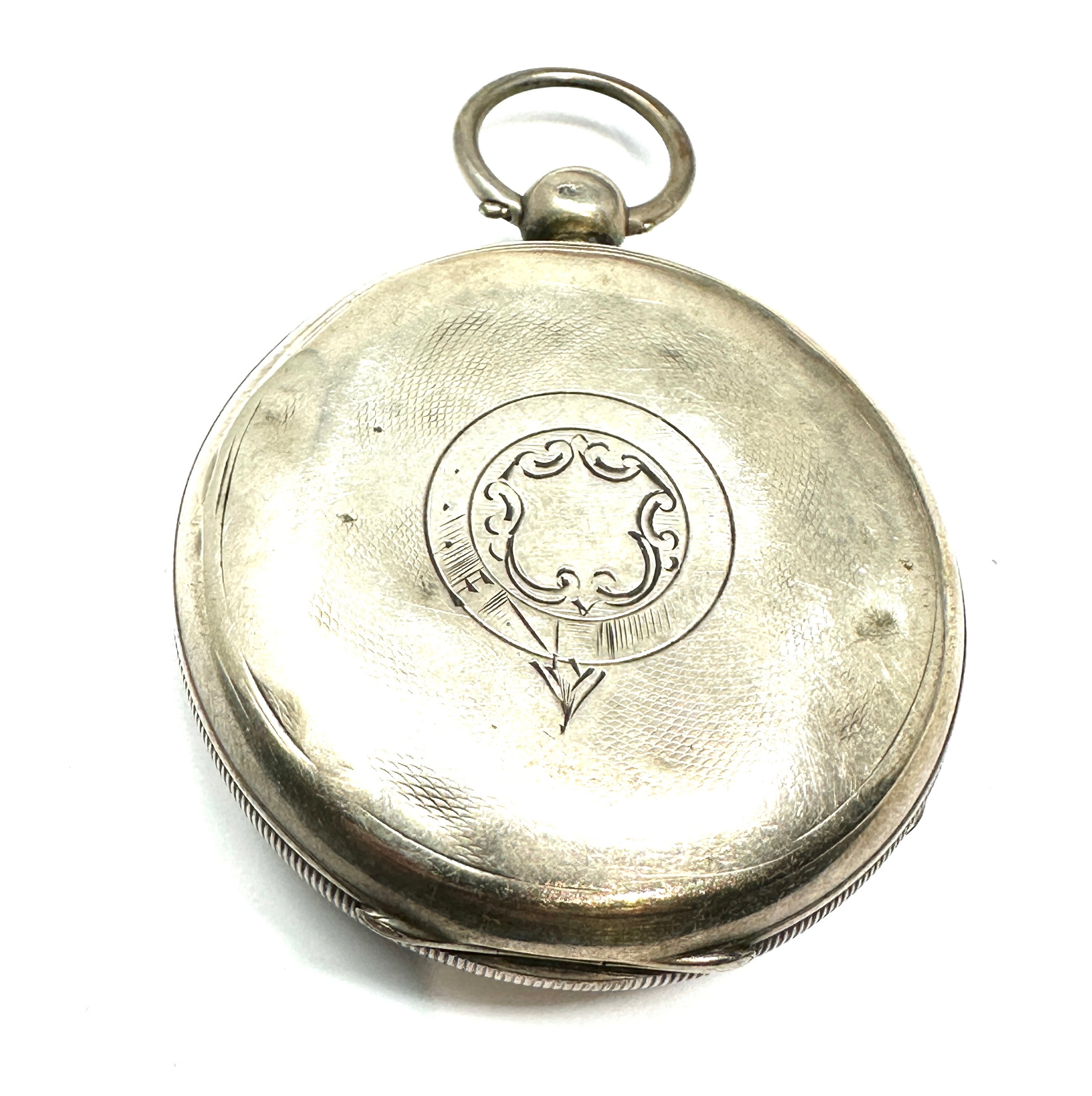 Antique silver open face pocket watch j.g graves sheffield the watch is not ticking - Image 2 of 2