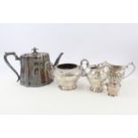 Silver Plate Ware Antique Vintage Victorian Creamer Teapot George III x 5 2164g