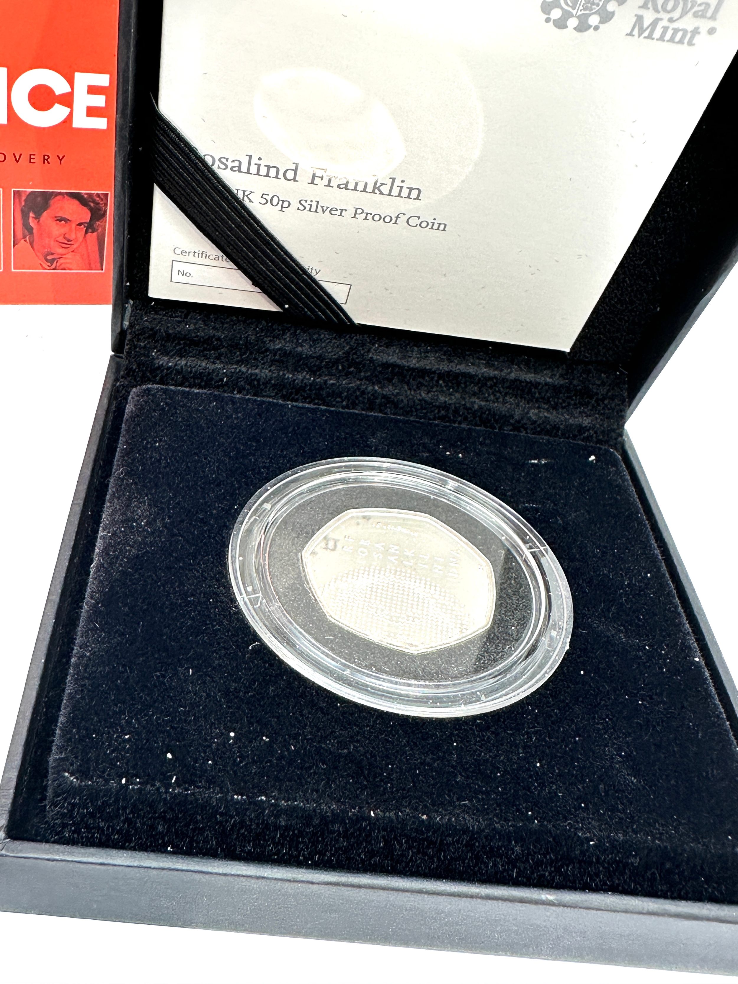 Innovation In Science Rosalind Franklin 50p Silver proof coin boxed c.o.a - Image 2 of 3