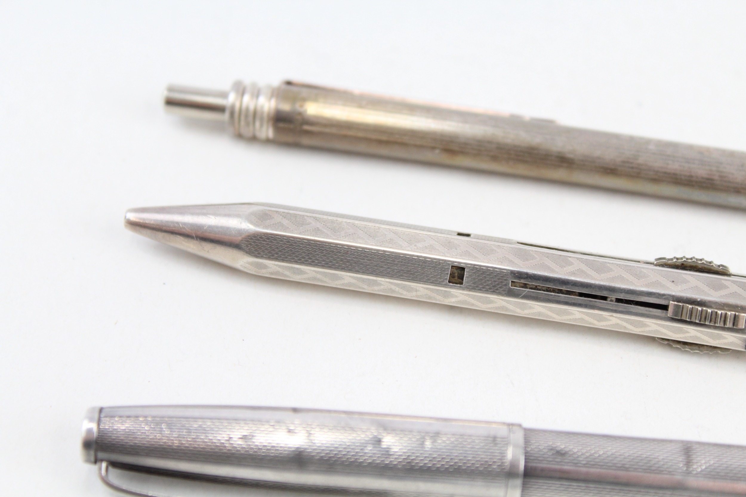 3 x .800 & .925 sterling writing instruments inc ballpoints etc - Image 3 of 6