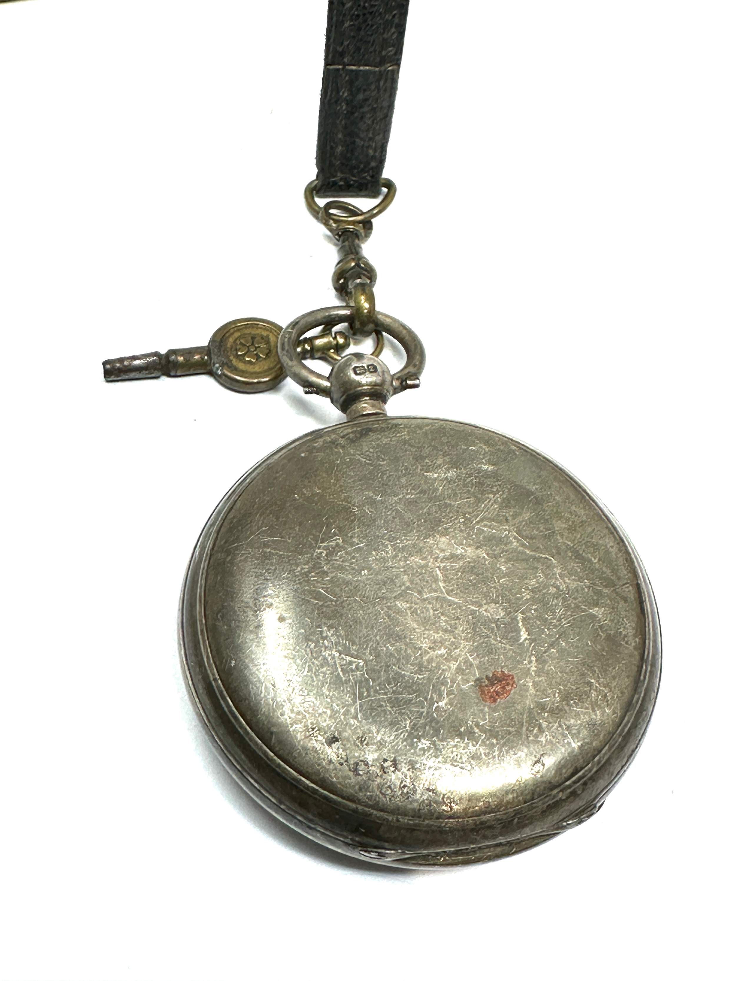 Antique fusee silver full hunter pocket watch barwise london the watch is not ticking - Image 4 of 4