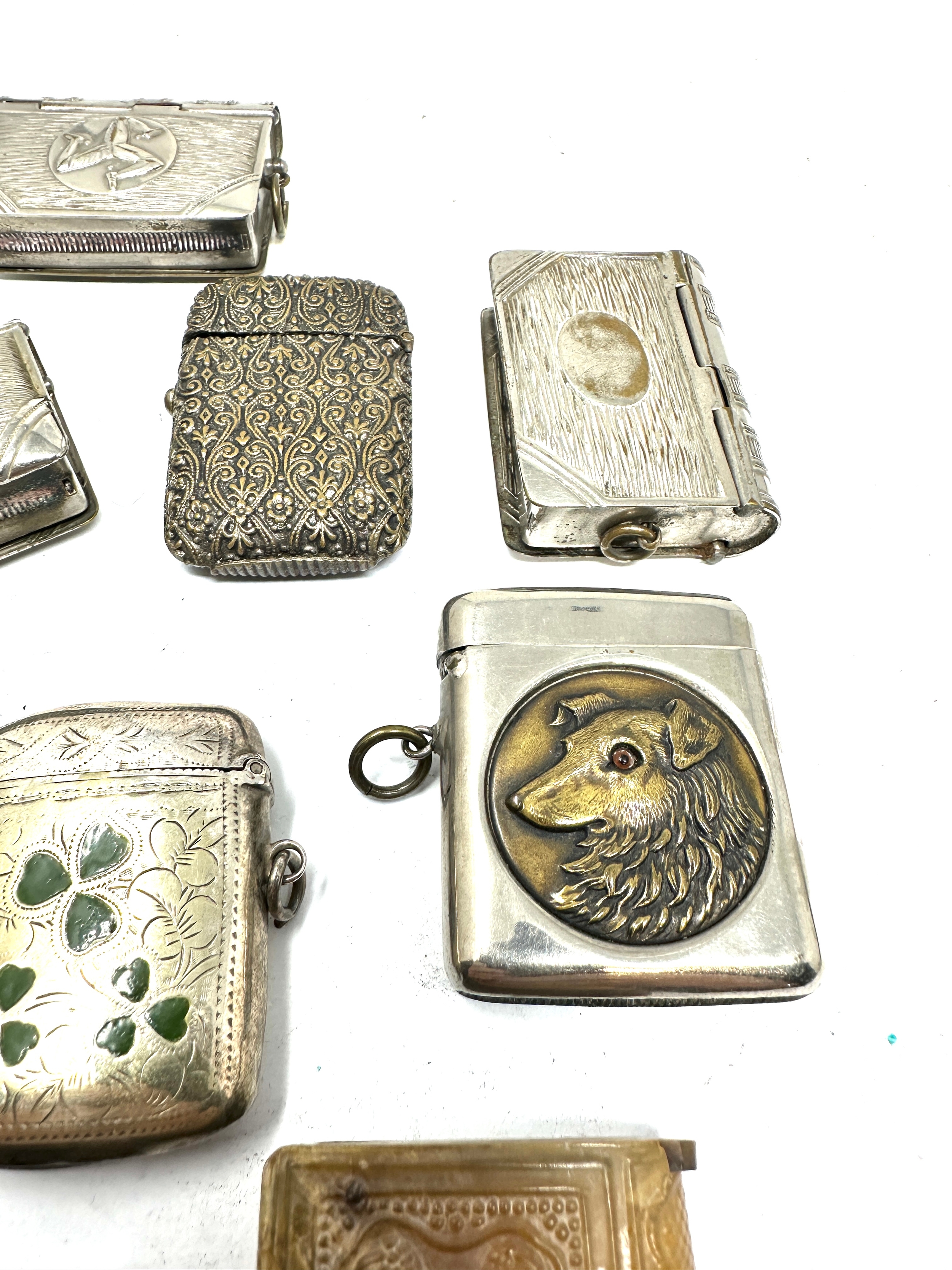 selection of antique vesta cases - Image 4 of 5