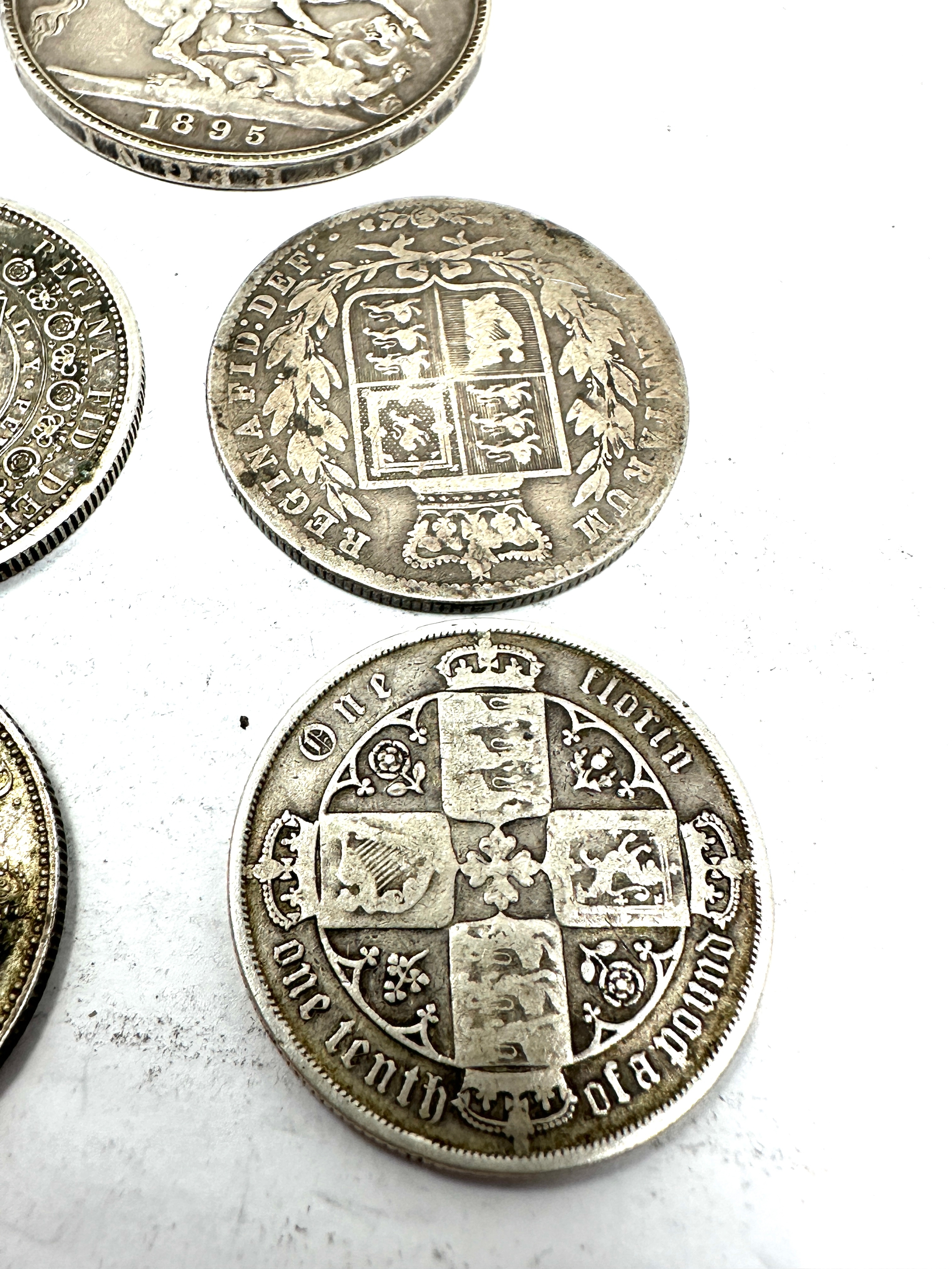 Victorian silver coins inc crown half crowns & florins - Image 5 of 6