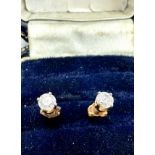 9ct gold diamond earrings each diamond measures 4mm 0.50ct diamonds