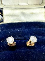9ct gold diamond earrings each diamond measures 4mm 0.50ct diamonds