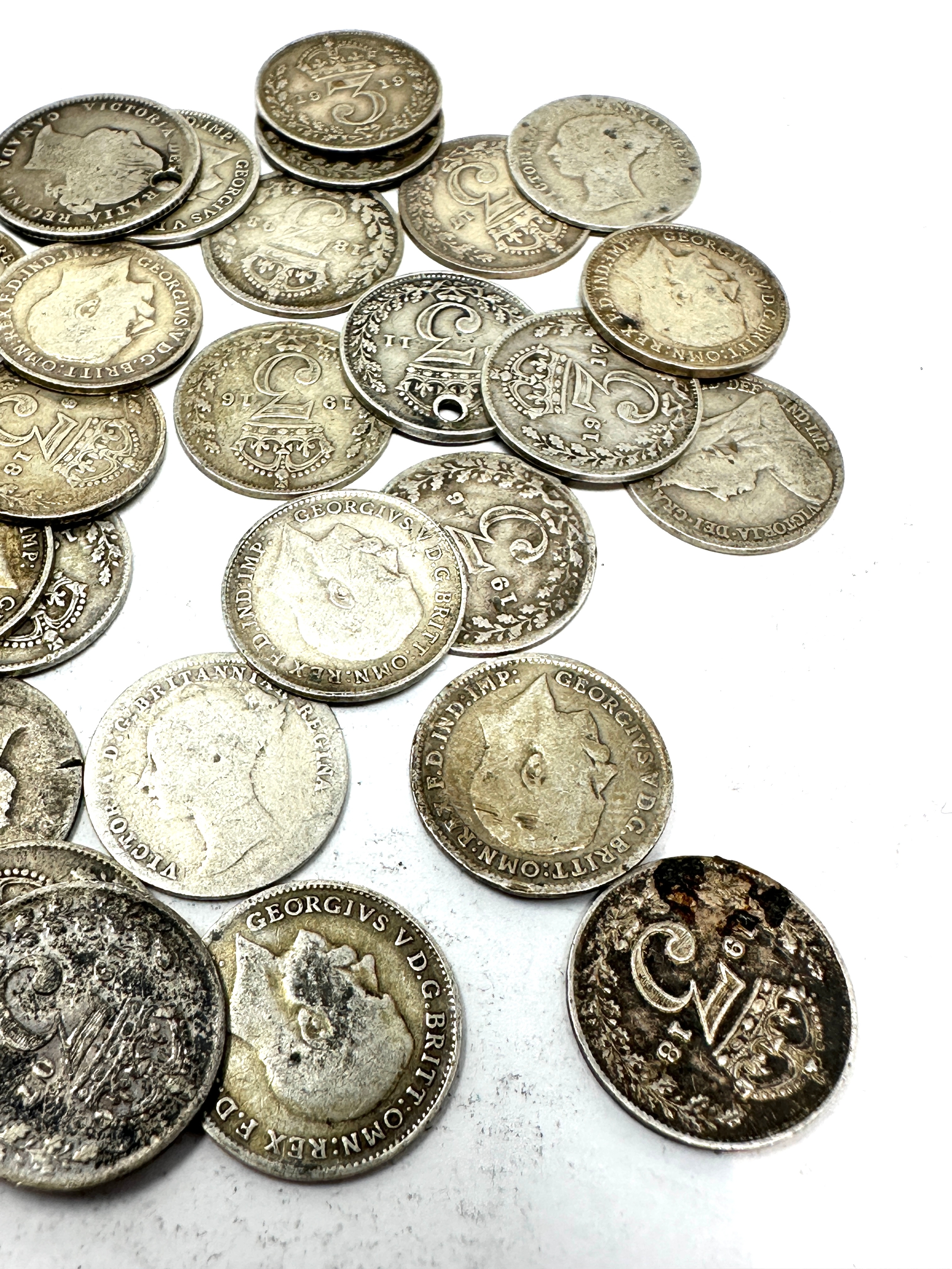 selection of pre 1920 silver three pence coins - Image 4 of 4