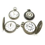 4 Vintage pocket watches cyma brialle & roskopfe etc spares or repair