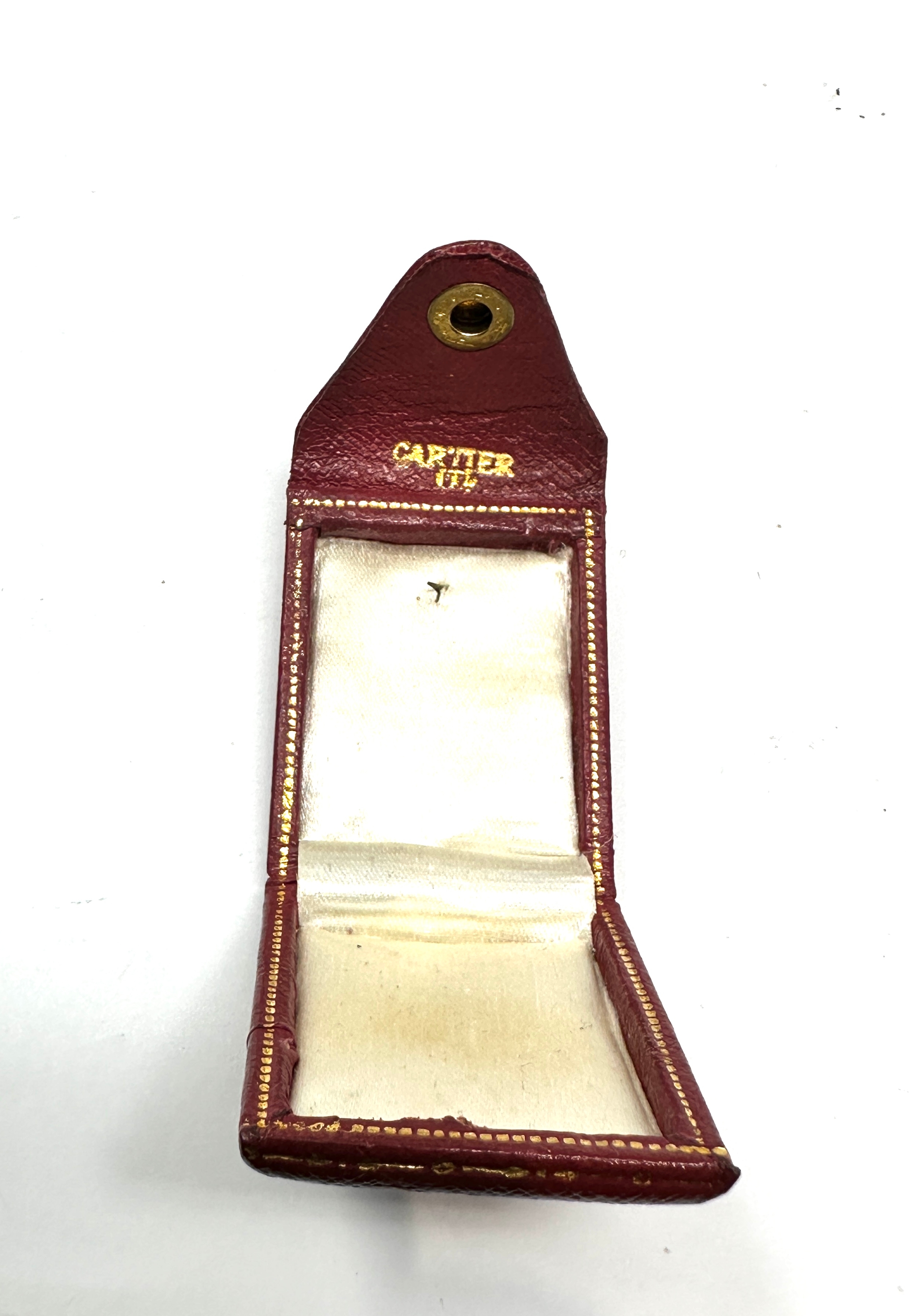 small leather cartier envelope design jewellery box measures approx 4cm by 3cm - Image 2 of 4