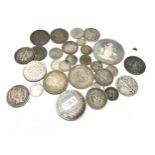 mixed selection of silver coins weight 310g