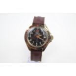Vostok Amphibia Vintage Wristwatch Gold Tone Automatic WORKING