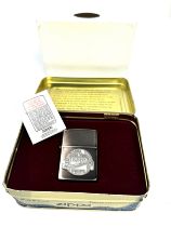 Zippo 60th anniversary cigarette lighter original tin unused condition