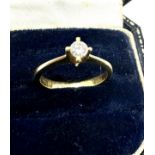 18ct gold diamond solitaire diamond ring weight 3g