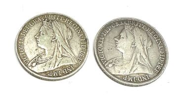 2 victorian crowns 1894 & 1900