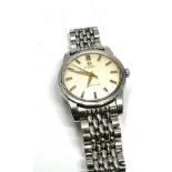 Vintage Gents steel Omega automatic seamaster wrist watch and strap the watch is ticking